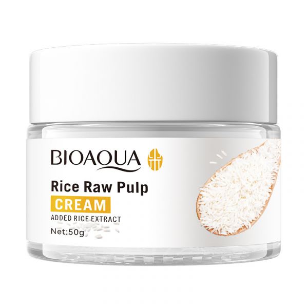 Rejuvenating face cream with rice extract, hyaluronic acid and grape seed oil BIOAQUA (79706).